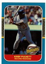 1987 Donruss Highlights #30 Kirby Puckett