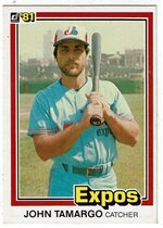 1981 Donruss Base Set #210 John Tamargo