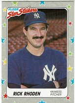 1988 Fleer Star Stickers #51 Rich Rhoden