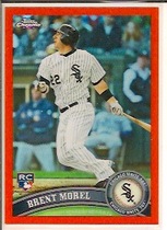 2011 Topps Chrome Orange Refractors #214 Brent Morel