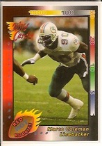 1992 Wild Card Red Hot Rookies Silver #13 Marco Coleman