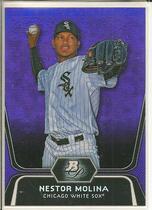 2012 Bowman Platinum Prospects Purple Refractors #BPP55 Nestor Molina