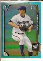 2015 Bowman Chrome Draft Sky Blue Refractor #145 Nathan Kirby