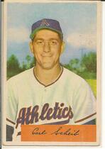 1954 Bowman Base Set #67 Carl Scheib