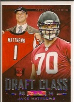 2014 Panini Rookies & Stars Draft Class #6 Jake Matthews