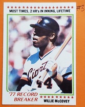 1978 Topps Base Set #3 Willie McCovey