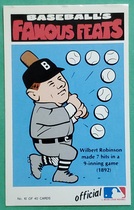 1972 Fleer Famous Feats #10 Wilbert Robinson