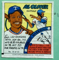 1979 Topps Comics #16 Al Oliver