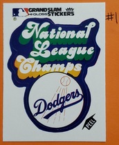 1979 Fleer Grand Slam Hi-Gloss Stickers #NNO Los Angeles Dodgers