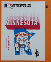 1979 Fleer Grand Slam Hi-Gloss Stickers #NNO Minnesota Twins