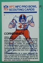 1973 Fleer Pro Bowl Scouting Report #2 Cornerback