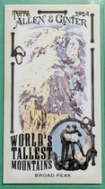 2024 Topps Allen & Ginter Mini Worlds Tallest Mountains #WTM-12 Broad Peak