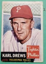 1953 Topps Base Set #59 Karl Drews