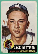 1953 Topps Base Set #212 Jack Dittmer