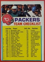 1973 Topps Team Checklists #17 Packers