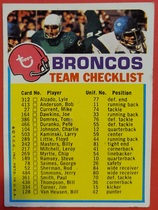 1973 Topps Team Checklists #18 Broncos