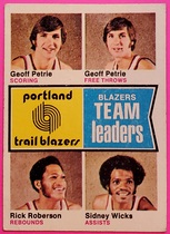 1974 Topps Base Set #96 Trail Blazers