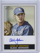 2007 Bowman Heritage Signs of Greatness #SG-BJ Blake Johnson