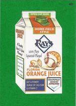 2016 Topps MLB Wacky Packages Grass-Colored Border #43 Rays Florida Orange Juice