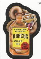 2016 Topps MLB Wacky Packages #17 Diamondbacks Snake Oil