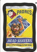 2016 Topps MLB Wacky Packages #36 Padres Head Shavers