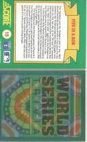 1991 Score World Series Trivia (Green Backs) #15 Five In A Row