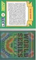 1991 Score World Series Trivia (Green Backs) #51 Go-Go Goose