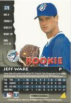 1996 Pinnacle Base Set #378 Jeff Ware