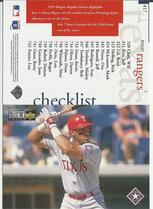 1996 Upper Deck Collectors Choice #417 Rangers checklist