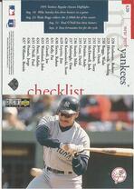 1996 Upper Deck Collectors Choice #420 Yankees Checklist