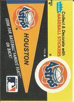 1986 Fleer Team Stickers Pennants Famous Feats #15 Astros