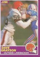 1989 Score Supplemental #387S Dave Grayson