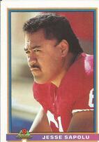 1991 Bowman Base Set #482 Jesse Sapolu