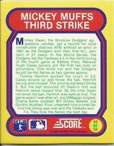 1988 Score Great Moments in Baseball Magic Motion Trivia #44 Mickey Owen