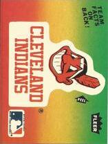 1983 Fleer Team Stickers (Blue Back) #NNO Indians (Logo)