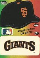 1983 Fleer Team Stickers (Blue Back) #NNO Giants (Hat)