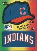 1984 Fleer Team Stickers (Red Back) #NNO Indians (Hat)