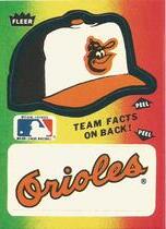 1984 Fleer Team Stickers (Red Back) #NNO Orioles (Hat)