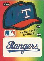1984 Fleer Team Stickers (Red Back) #NNO Rangers (Hat)