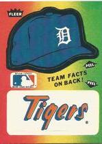 1984 Fleer Team Stickers (Red Back) #NNO Tigers (Hat)