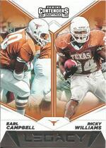2019 Panini Contenders Draft Picks Legacy #5 Earl Campbell|Ricky Williams