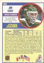 1990 Score Canadian #182 Jon Casey