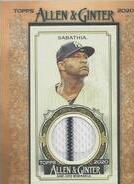 2020 Topps Allen & Ginter Framed Mini Relics #MFR-CS Cc Sabathia