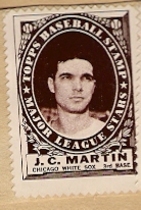 1961 Topps Stamps Inserts #124 J.C. Martin