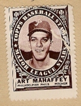1961 Topps Stamps Inserts #57 Art Mahaffey