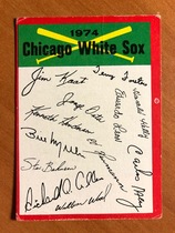 1974 Topps Team Checklists #6 Chicago White Sox