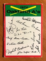 1974 Topps Team Checklists #18 Oakland Athletics