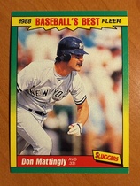1988 Fleer Baseballs Best Sluggers vs. Pitchers #26 Don Mattingly