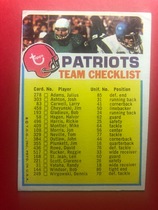 1973 Topps Team Checklists #22 Patriots