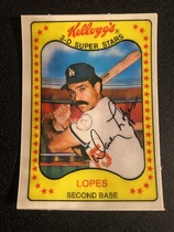 1981 Kelloggs Base Set #29 Davey Lopes